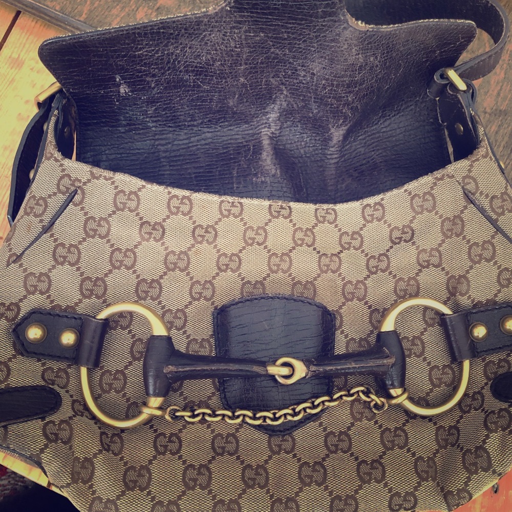 AUTHENTIC Gucci horse bit collection logo bag